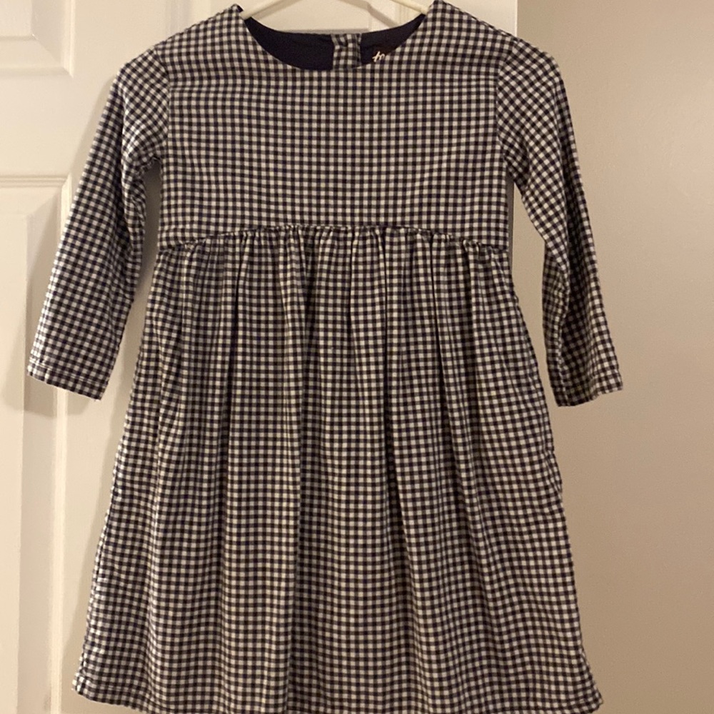 Yea brand long sleeve checkered dress for girls.